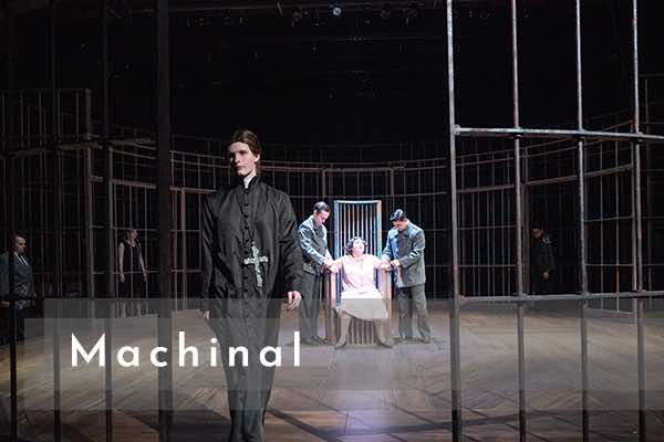 Machinal logo over show image